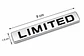 Logo Emblema Limited Multimarca 9x1.5cm Metalico Cromado Negro - Miniatura 2