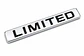 Logo Emblema Limited Multimarca 9x1.5cm Metalico Cromado Negro - Miniatura 1