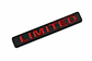 Logo Emblema Limited Multimarca 9x1.5cm Metalico Negro Rojo - Miniatura 1