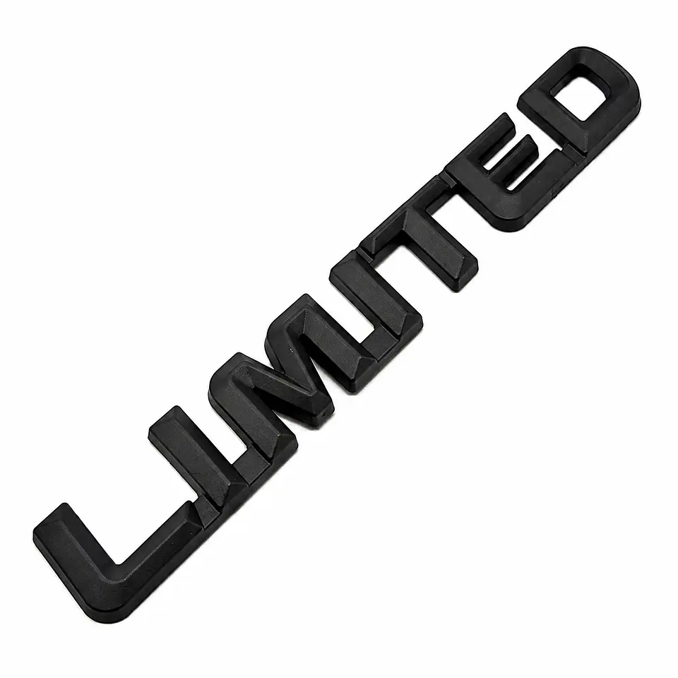 Logo Universal Emblema Limited Multimarca 12.5x1.8cm Metalico Negro 1