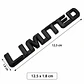 Logo Universal Emblema Limited Multimarca 12.5x1.8cm Metalico Negro - Miniatura 2
