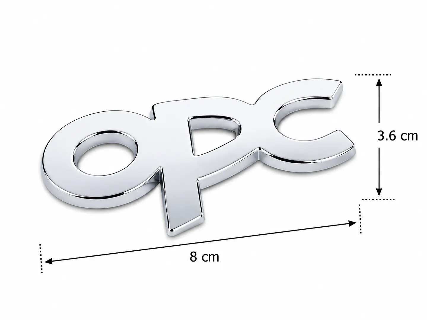 Logo Emblema Para Opel Opc 8x3.6cm metalico Cromado 2
