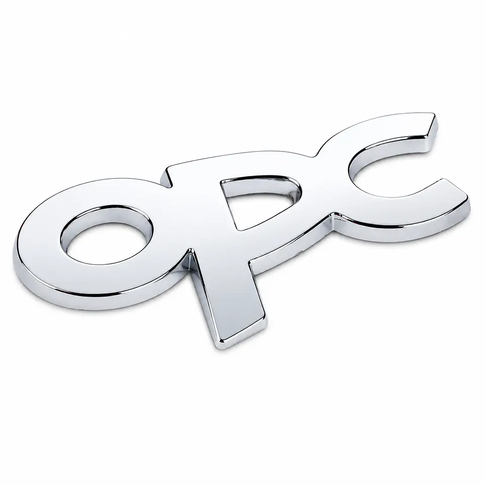 Logo Emblema Para Opel Opc 8x3.6cm metalico Cromado 1