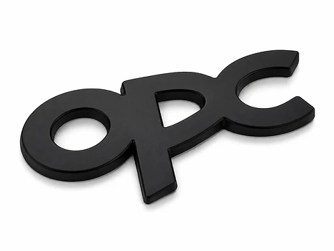 Logo Emblema Para Opel Opc 8x3.6cm metalico Negro