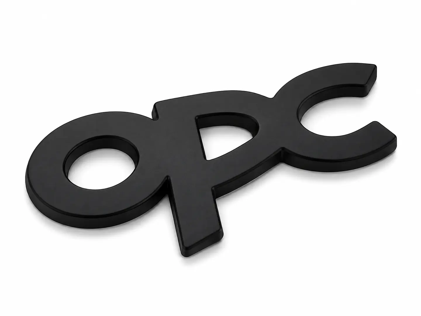 Logo Emblema Para Opel Opc 8x3.6cm metalico Negro 1