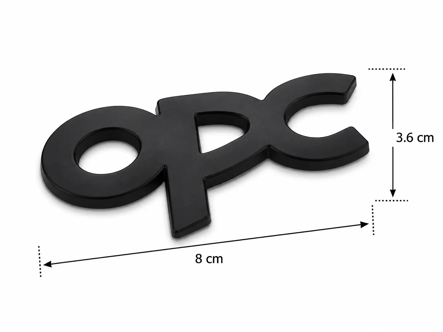 Logo Emblema Para Opel Opc 8x3.6cm metalico Negro 2
