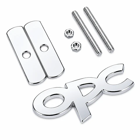 Logo Parrilla Emblema Frontal Para Opel Opc 8x3.6cm Metalico Cromado