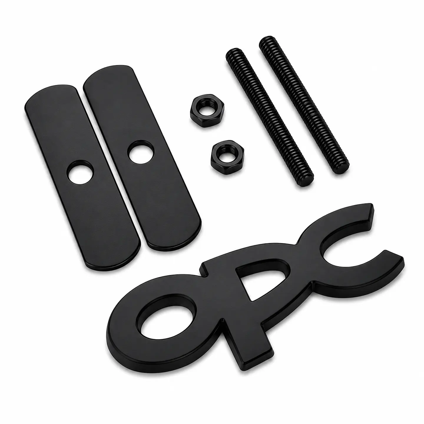 Logo Parrilla Emblema Frontal Para Opel Opc 8x3.6cm Metalico Negro 1