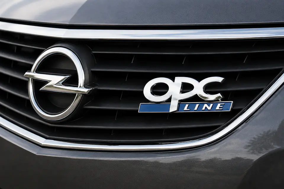 Logo Parrilla Emblema Frontal Para Opel Opc Line 8.2x3.6cm metalico 2