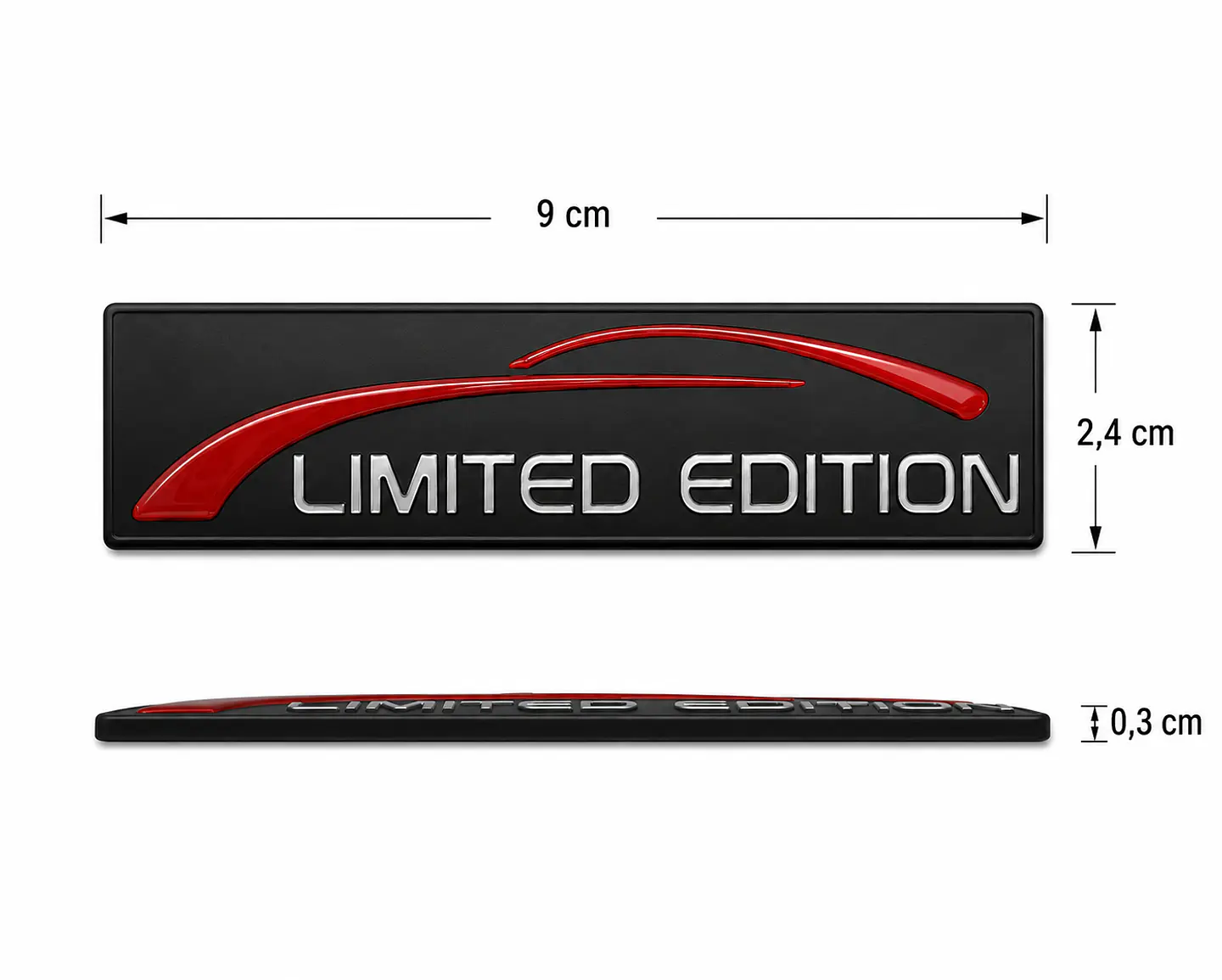 Emblema Edicion Limitada Logo Limited Edition 9x2.4cm Metal Negro 2