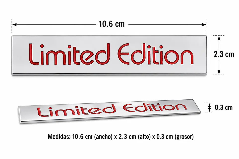 Logo Edicion Limitada Emblema Limited Edition 2.3x10.6cm 2