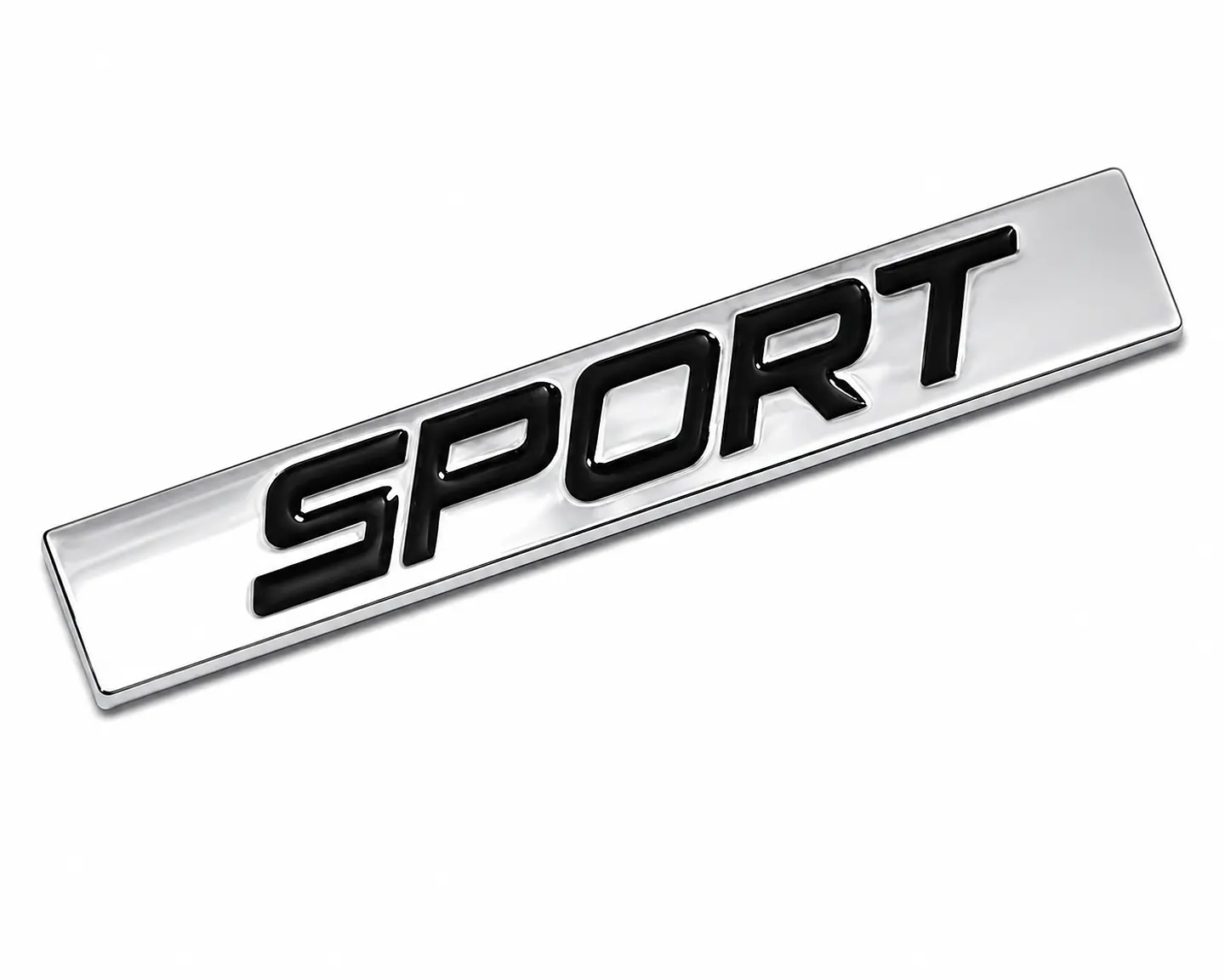 Logo Emblema Sport Multimarca 7.8x1.2cm Metálico Negro 1