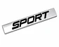 Logo Emblema Sport Multimarca 7.8x1.2cm Metálico Negro - Miniatura 1