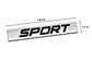 Logo Emblema Sport Multimarca 7.8x1.2cm Metálico Negro - Miniatura 2