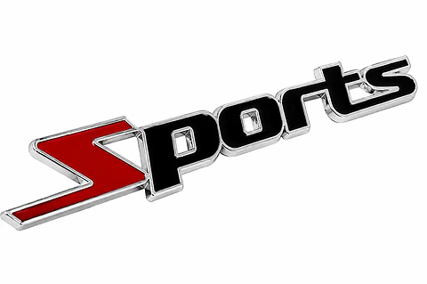 Logo Emblema Sports Multimarca 11.4x1.7cm Metálico
