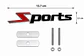 Logo Frontal Emblema Sports Parrilla Multimarca 13.7x2.1cm Metal - Miniatura 2