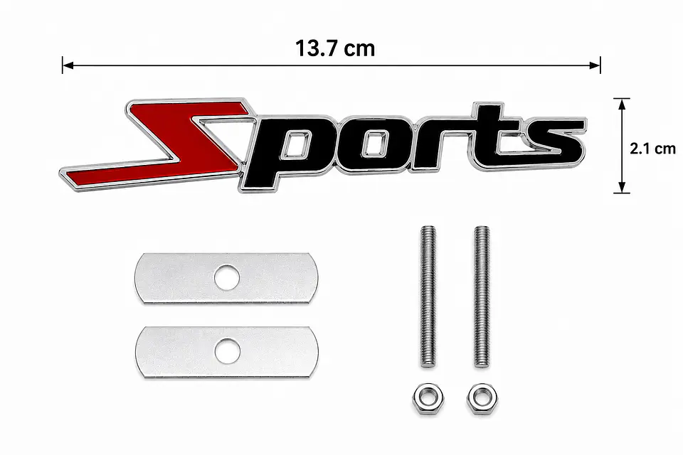 Logo Frontal Emblema Sports Parrilla Multimarca 13.7x2.1cm Metal 2