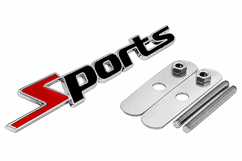 Logo Frontal Emblema Sports Parrilla Multimarca 13.7x2.1cm Metal