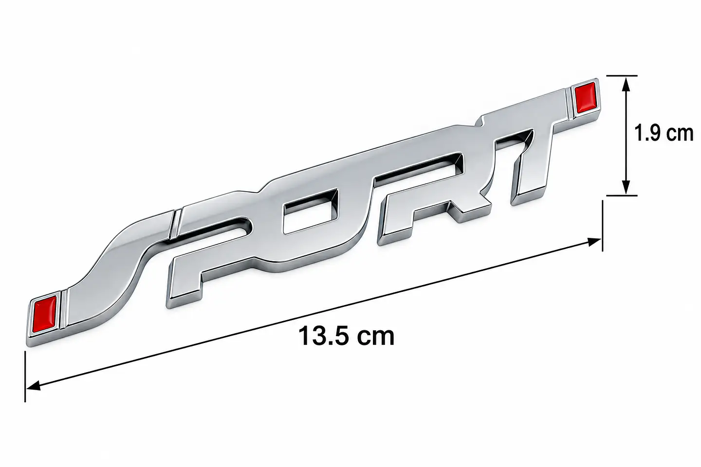 Logo Emblema Sport Multimarca 13.5x1.9cm Metálico 2