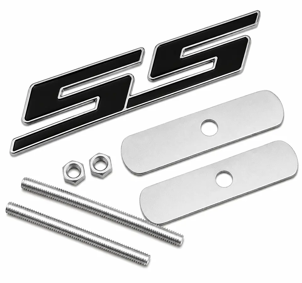 Logo Parrilla Emblema Ss Para Chevrolet Camaro Metalico Negro 1