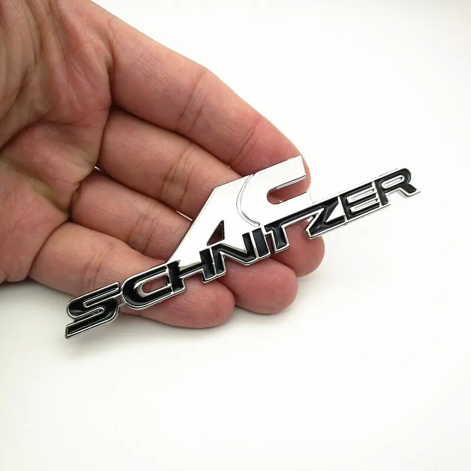 Emblema Logo Ac Schnitzer Para Bmw 10.7x2.4 Cm Negro 3