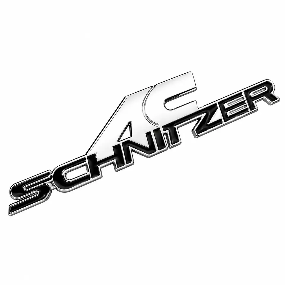 Emblema Logo Ac Schnitzer Para Bmw 10.7x2.4 Cm Negro 1