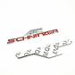 Emblema Logo Ac Schnitzer Para Bmw 10.7x2.4 Cm Rojo - Miniatura 2