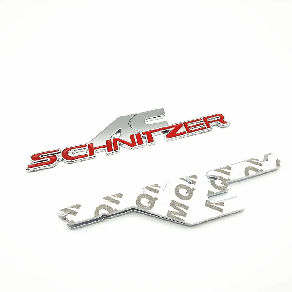 Emblema Logo Ac Schnitzer Para Bmw 10.7x2.4 Cm Rojo 2