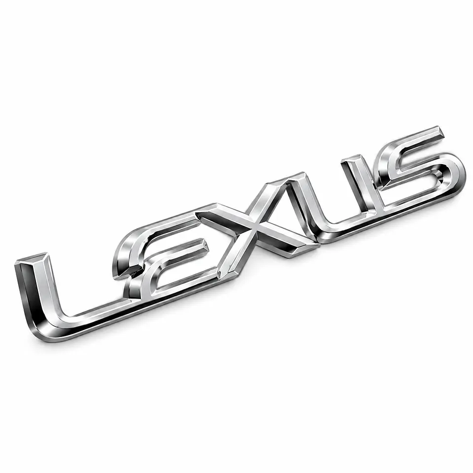 Emblema Logo Para Lexus 19.2x2.4cm Cromado 4