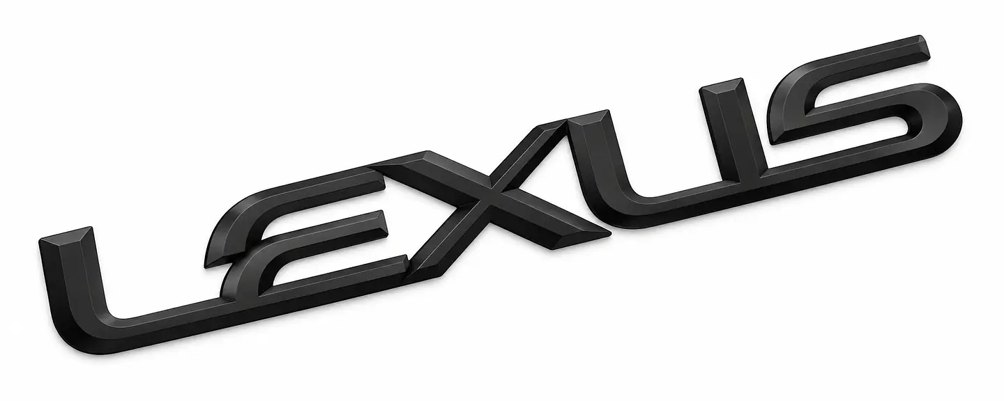 Emblema Logo Para Lexus 19.2x2.4cm Negro 1