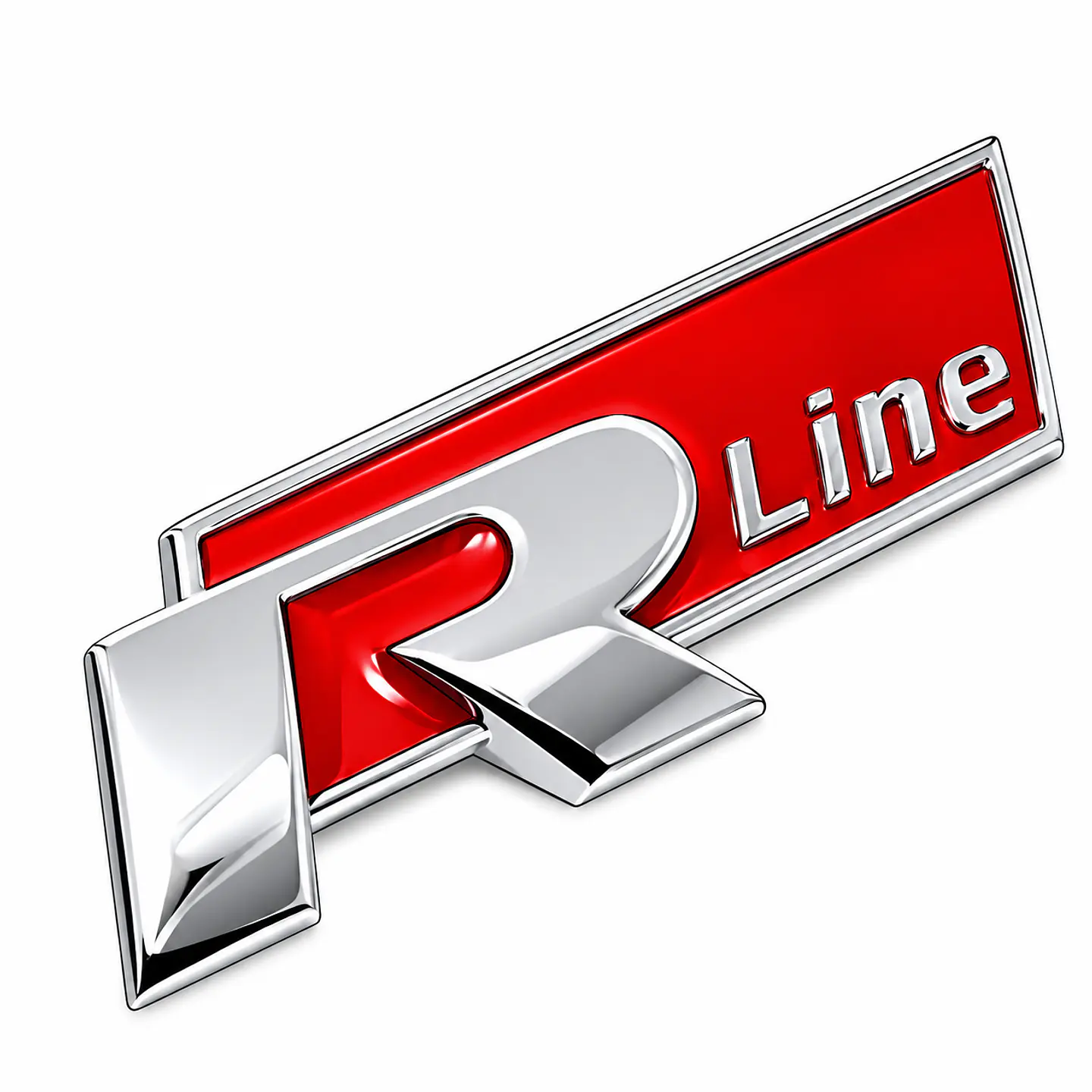 Emblema Logo Rline Para Volkswagen R Line 7.4x2.4cm Rojo 1