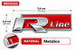 Emblema Logo Rline Para Volkswagen R Line 7.4x2.4cm Rojo - Miniatura 2