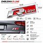 Emblema Logo Rline Para Volkswagen R Line 7.4x2.4cm Negro - Miniatura 3