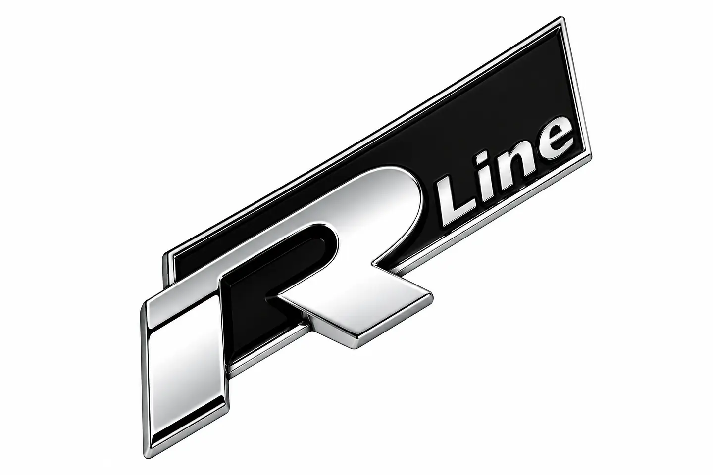 Emblema Logo Rline Para Volkswagen R Line 7.4x2.4cm Negro 1