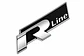 Emblema Logo Rline Para Volkswagen R Line 7.4x2.4cm Negro - Miniatura 1