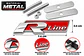 Emblema Logo Rline Parrilla Para Volkswagen R Line 7.4x2.4 Rojo - Miniatura 3