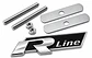 Emblema Logo Rline Parrilla Para Volkswagen R Line 7.4x2.4 Negro - Miniatura 1