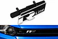 Emblema Logo Rline Parrilla Para Volkswagen R Line 7.4x2.4 Negro - Miniatura 2