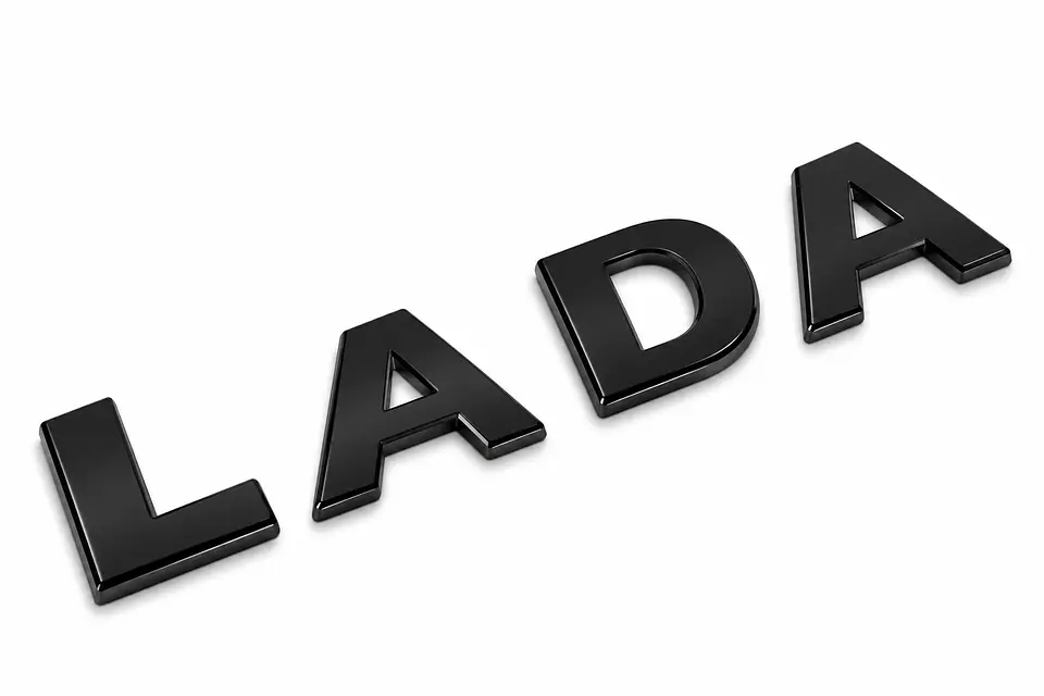 Emblema Logo Para Lada Metalico Negro 1
