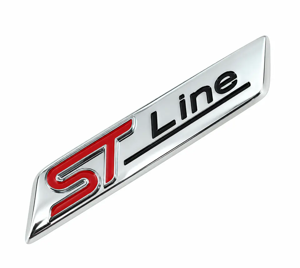 Logo Emblema Para Ford St Line 8.6x1.7cm Cromado 1