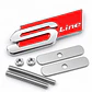 Emblema Frontal Sline Logo Para Audi S Line Parrilla 8.1x3cm Rojo - Miniatura 1