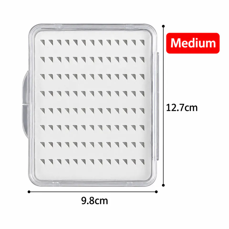 Caja Pesca Para Moscas Anzuelos 12.7x9.8cm Capacidad 104 Max Fly Fishing 2