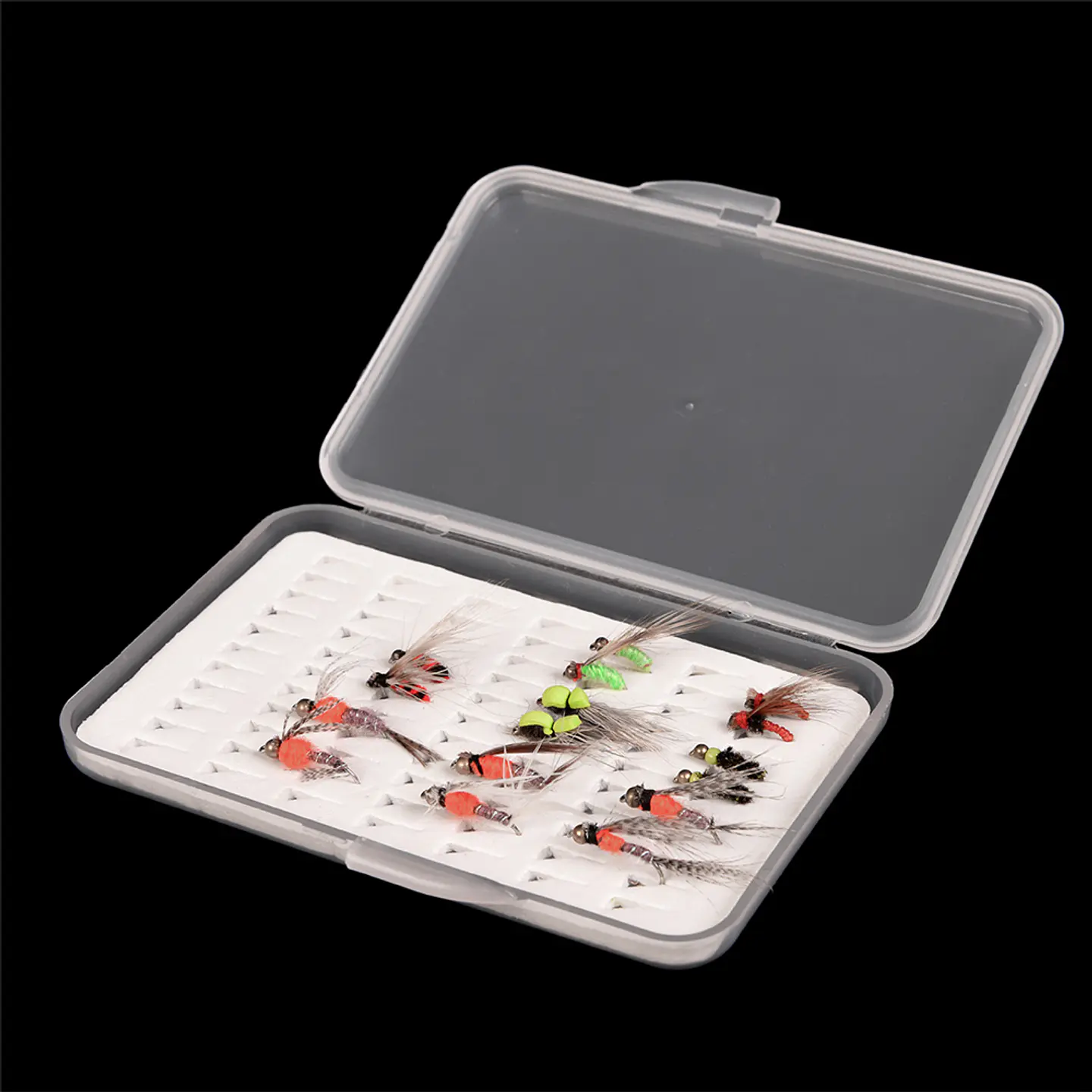 Caja Pesca Estuche Moscas Anzuelos 11x7.6cm Capacidad 77 Max Fly Fishing 6