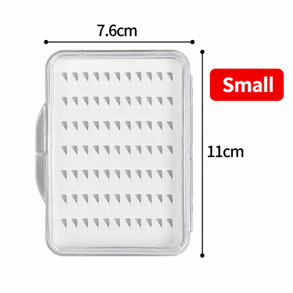 Caja Pesca Estuche Moscas Anzuelos 11x7.6cm Capacidad 77 Max Fly Fishing 3