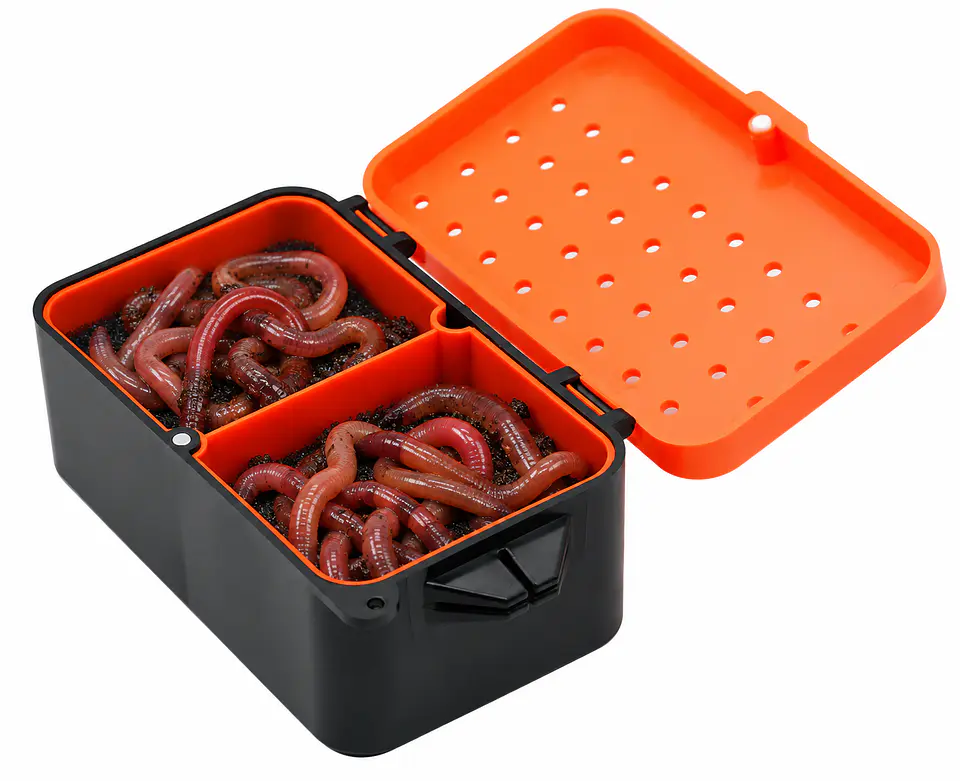 Caja Pesca Carnada Cebos Vivos Lombriz Gusanos Etc Talla M 2