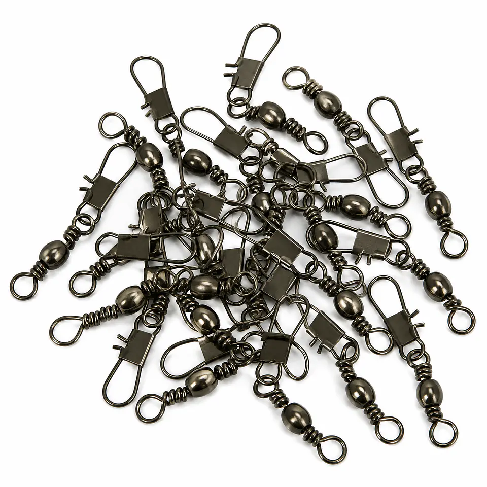 Pack 25 Unidades Destorcedores Pesca N10 Conector Señuelos 5