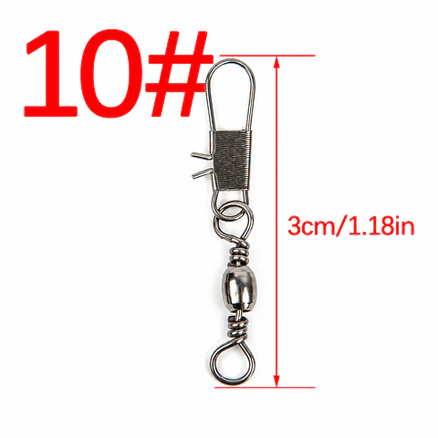 Pack 25 Unidades Destorcedores Pesca N10 Conector Señuelos