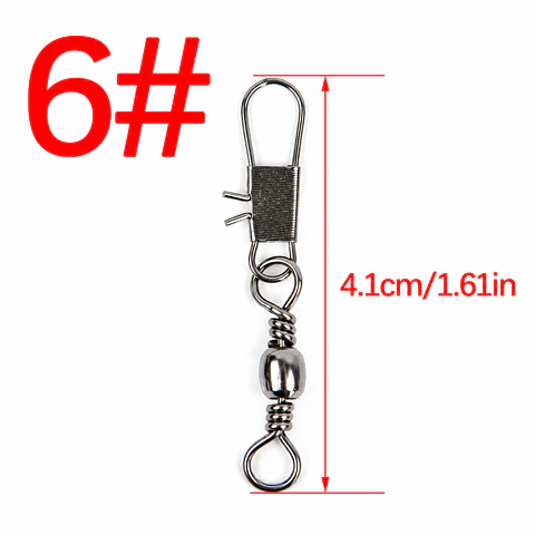 Pack 25 Unidades Destorcedores Pesca N6 Conector Señuelos