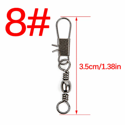 Pack 25 Unidades Destorcedores Pesca N8 Conector Señuelos