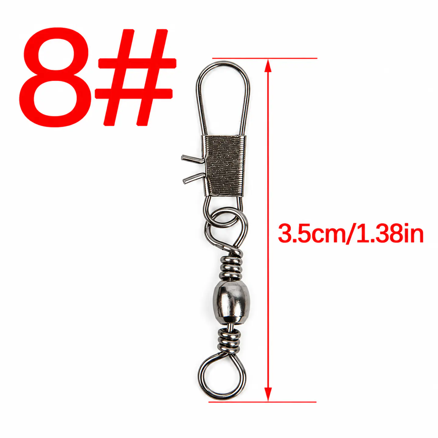 Pack 25 Unidades Destorcedores Pesca N8 Conector Señuelos 1